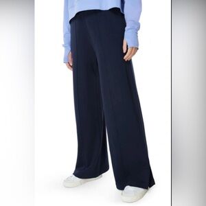 NWT Sweaty Betty PONTE WIDE LEG TROUSERS IN NAVY BLUE
